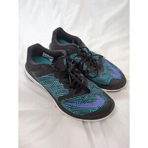 Nike Women's FS Lite Run 3 Black Blue Purple Running Shoes Sneakers Size 11
